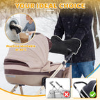 Stroller Handlebar Hand Muffs – Waterproof Winter Mittens