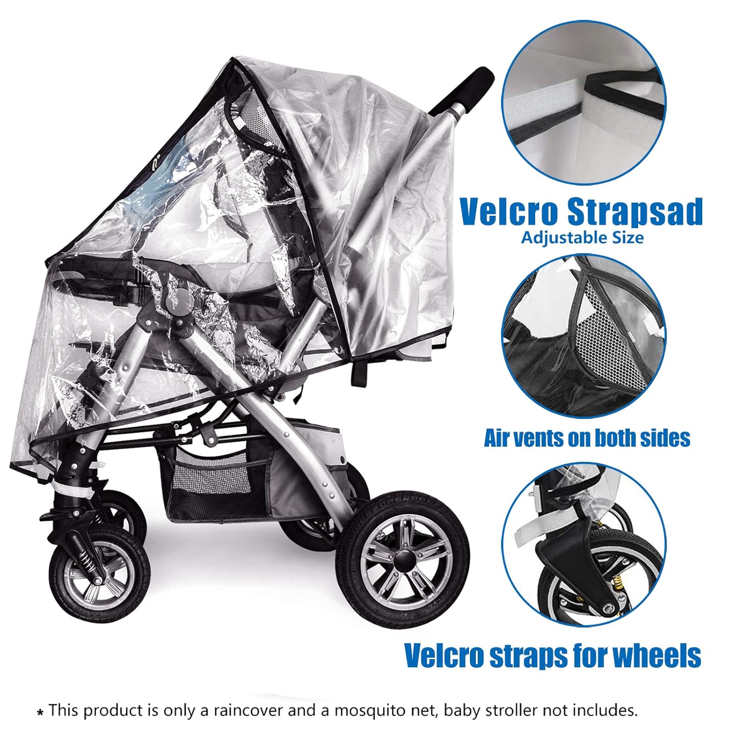 Universal Stroller Rain Cover – Waterproof Windproof Weather Shield