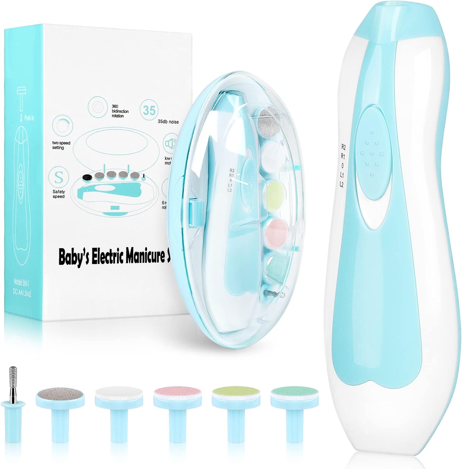 Baby Electric Nail Trimmer & File (Infants, Toddlers & Adults)