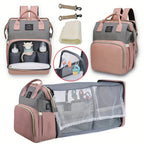 Diaper Backpack with Foldable Baby Bed & Changing Station
