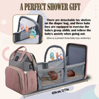 Diaper Backpack with Foldable Baby Bed & Changing Station