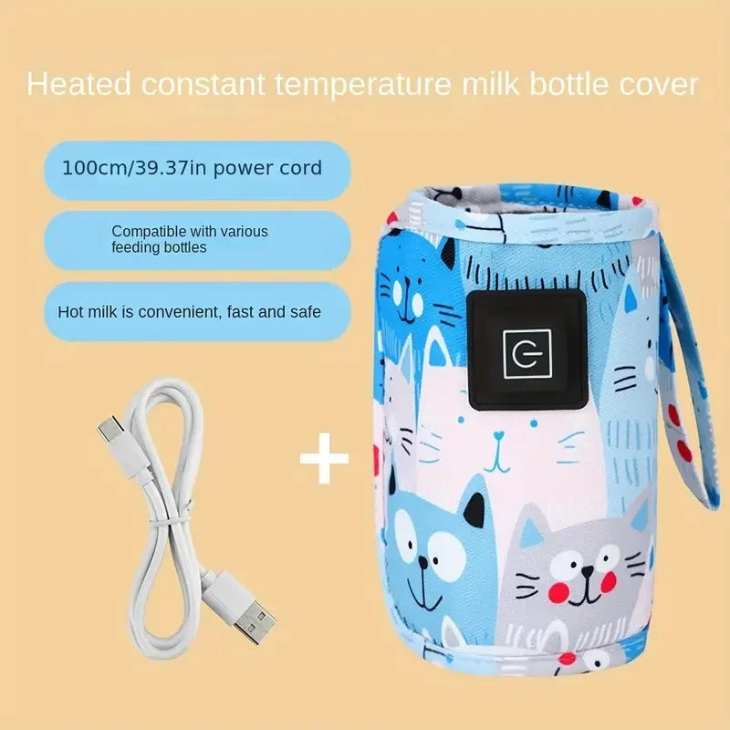 USB Portable Baby Bottle Warmer Sleeve (3 Heat Levels)