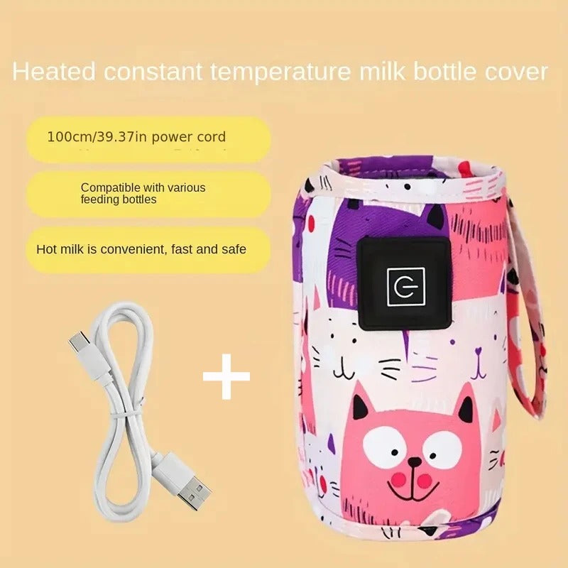 USB Portable Baby Bottle Warmer Sleeve (3 Heat Levels)