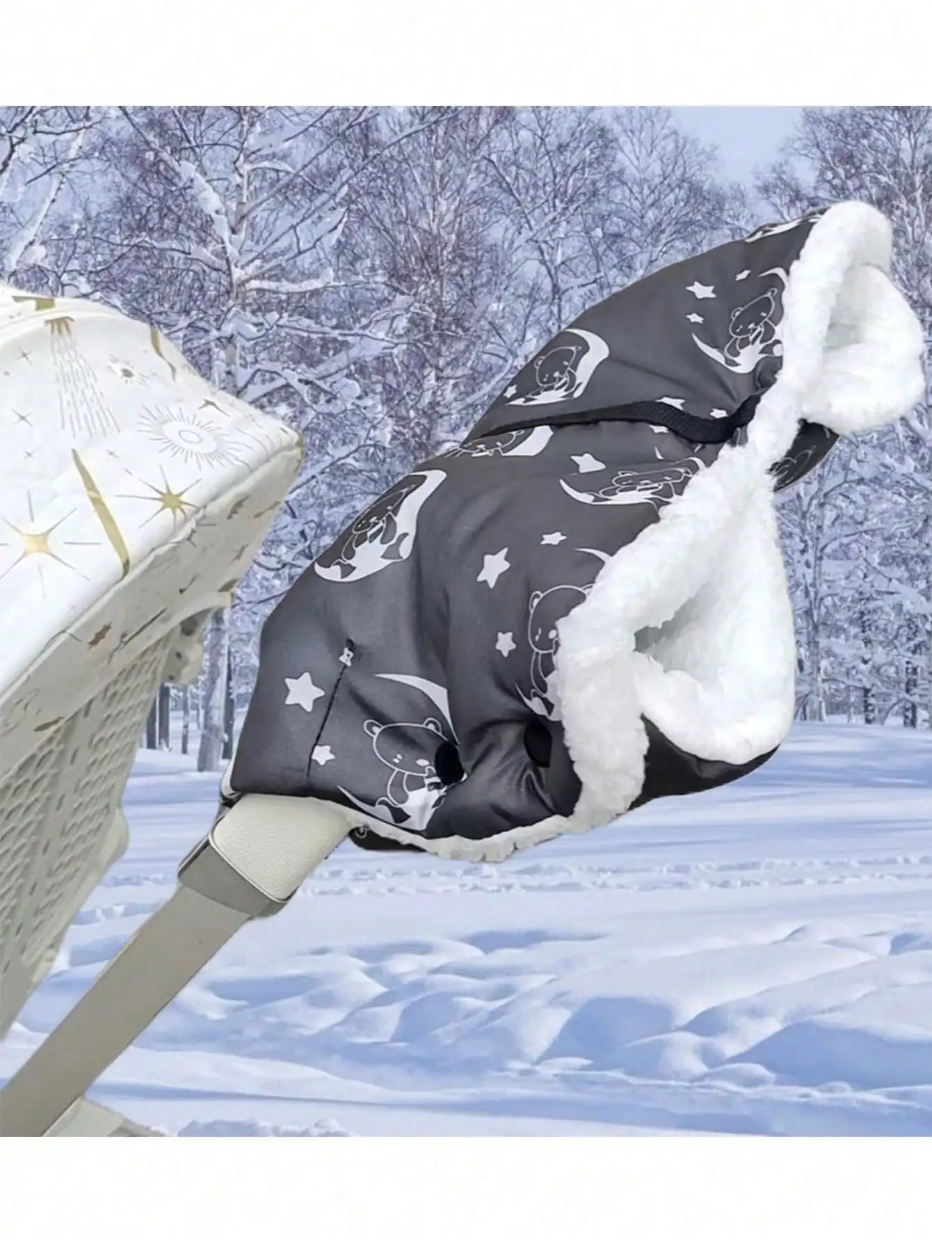 Stroller Handlebar Hand Muffs – Waterproof Winter Mittens